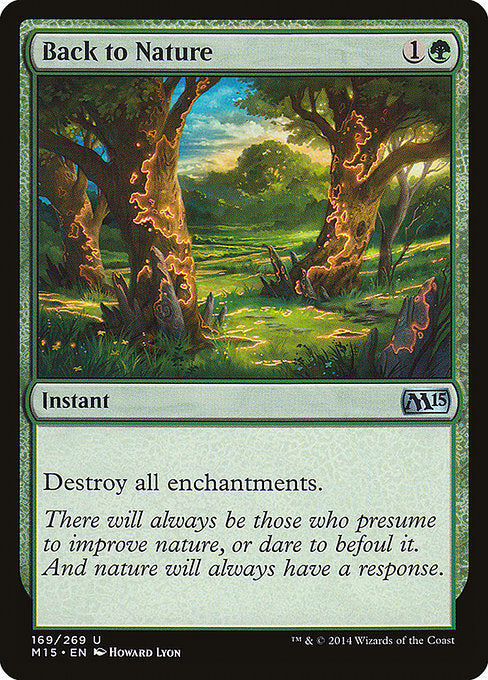Back to Nature 1x FOIL MTG M15 Core Set Uncommon MINT green Back to Nature 1x FOIL MTG M15 Core Set Uncommon MINT green