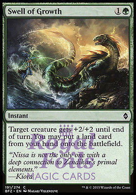 **4x FOIL Swell of Growth* BFZ MTG Battle for Zendikar Common MINT green **4x FOIL Swell of Growth* BFZ MTG Battle for Zendikar Common MINT green