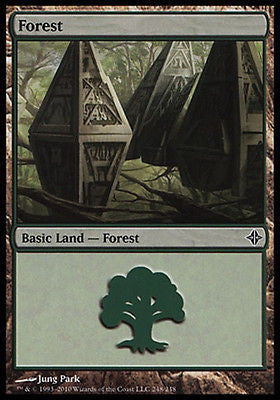 **1x FOIL Forest #248** ROE MTG Rise of Eldrazi Basic Land MINT green **1x FOIL Forest #248** ROE MTG Rise of Eldrazi Basic Land MINT green