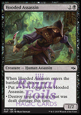 **4x FOIL Hooded Assassin** FRF MTG Fate Reforged Common MINT black **4x FOIL Hooded Assassin** FRF MTG Fate Reforged Common MINT black