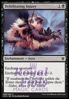 Debilitating Injury 4x FOIL MTG KTK Khans of Tarkir Common MINT black Debilitating Injury 4x FOIL MTG KTK Khans of Tarkir Common MINT black