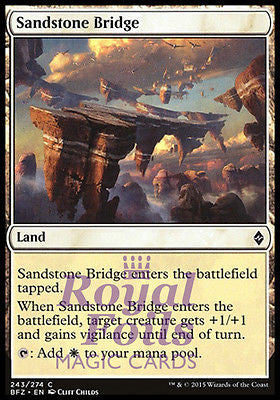 **4x FOIL Sandstone Bridge** BFZ MTG Battle for Zendikar Common MINT white land **4x FOIL Sandstone Bridge** BFZ MTG Battle for Zendikar Common MINT white land