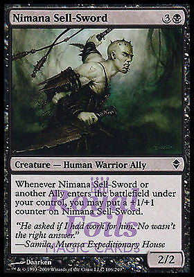 **4x FOIL Nimana Sell-Sword* ZEN MTG Zendikar Common MINT black **4x FOIL Nimana Sell-Sword* ZEN MTG Zendikar Common MINT black