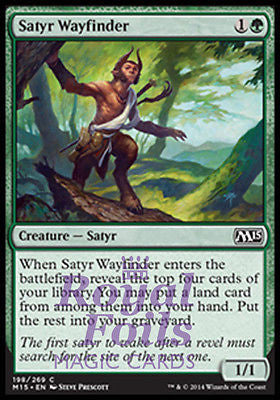 **2x FOIL Satyr Wayfinder** MTG M15 Core Set Common MINT green **2x FOIL Satyr Wayfinder** MTG M15 Core Set Common MINT green