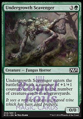 **4x FOIL Undergrowth Scavenger** MTG M15 Core Set Com MINT green fungus horror **4x FOIL Undergrowth Scavenger** MTG M15 Core Set Com MINT green fungus horror