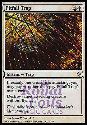 **3x FOIL Pitfall Trap** ZEN MTG Zendikar Uncommon MINT white **3x FOIL Pitfall Trap** ZEN MTG Zendikar Uncommon MINT white