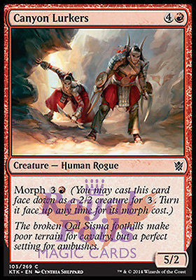 **4x FOIL Canyon Lurkers** MTG KTK Khans of Tarkir Common MINT red **4x FOIL Canyon Lurkers** MTG KTK Khans of Tarkir Common MINT red