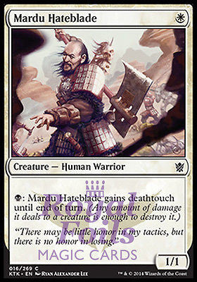 **4x FOIL Mardu Hateblade* MTG KTK Khans of Tarkir Common MINT white black **4x FOIL Mardu Hateblade* MTG KTK Khans of Tarkir Common MINT white black