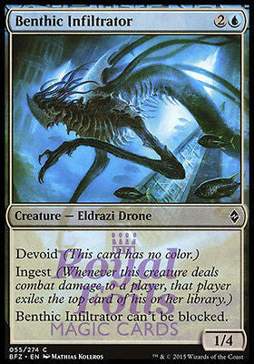 Benthic Infiltrator 4x FOIL BFZ MTG Battle for Zendikar Common MINT blue Benthic Infiltrator 4x FOIL BFZ MTG Battle for Zendikar Common MINT blue