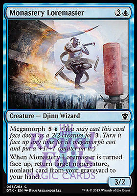 **4x FOIL Monastery Loremaster DTK MTG Dragons of Tarkir Common MINT blue **4x FOIL Monastery Loremaster DTK MTG Dragons of Tarkir Common MINT blue