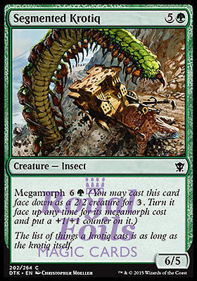 **4x FOIL Segmented Krotiq** DTK MTG Dragons of Tarkir Common MINT green **4x FOIL Segmented Krotiq** DTK MTG Dragons of Tarkir Common MINT green