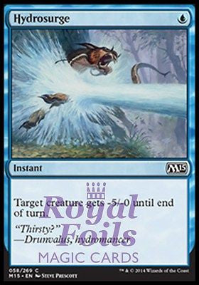 **4x FOIL Hydrosurge** MTG M15 Core Set Common MINT blue instant **4x FOIL Hydrosurge** MTG M15 Core Set Common MINT blue instant