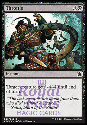 **4x FOIL Throttle** MTG KTK Khans of Tarkir Common MINT black **4x FOIL Throttle** MTG KTK Khans of Tarkir Common MINT black