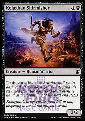 Kolaghan Skirmisher 4x FOIL DTK MTG Dragons of Tarkir Common MINT black Kolaghan Skirmisher 4x FOIL DTK MTG Dragons of Tarkir Common MINT black