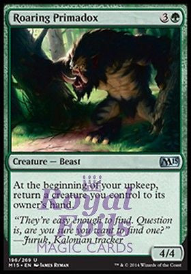 **4x FOIL Roaring Primadox** MTG M15 Core Set Uncommon MINT green beast **4x FOIL Roaring Primadox** MTG M15 Core Set Uncommon MINT green beast