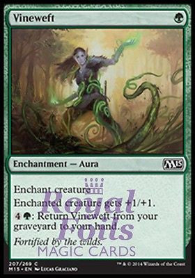 **4x FOIL Vineweft** MTG M15 Core Set Common MINT green enchantment aura **4x FOIL Vineweft** MTG M15 Core Set Common MINT green enchantment aura