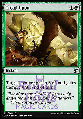 Tread Upon 4x FOIL DTK MTG Dragons of Tarkir Common MINT green Tread Upon 4x FOIL DTK MTG Dragons of Tarkir Common MINT green