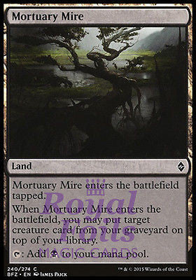 **1x FOIL Mortuary Mire** BFZ MTG Battle for Zendikar Common MINT black land **1x FOIL Mortuary Mire** BFZ MTG Battle for Zendikar Common MINT black land