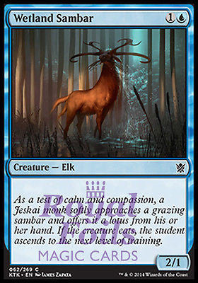 **4x FOIL Wetland Sambar** MTG KTK Khans of Tarkir Common MINT blue **4x FOIL Wetland Sambar** MTG KTK Khans of Tarkir Common MINT blue