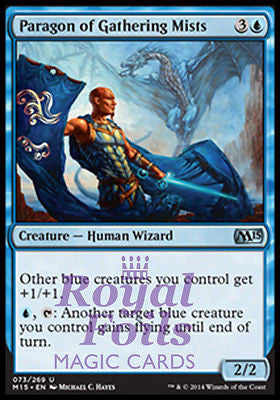 **2x FOIL Paragon of Gathering Mists MTG M15 Core Set Uncommon MINT blue **2x FOIL Paragon of Gathering Mists MTG M15 Core Set Uncommon MINT blue