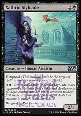 **2x FOIL Xathrid Slyblade** MTG M15 Core Set Uncommon MINT black human assassin **2x FOIL Xathrid Slyblade** MTG M15 Core Set Uncommon MINT black human assassin