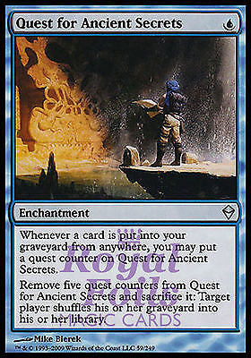 **2x FOIL Quest for Ancient Secrets ZEN MTG Zendikar Uncommon MINT blue **2x FOIL Quest for Ancient Secrets ZEN MTG Zendikar Uncommon MINT blue