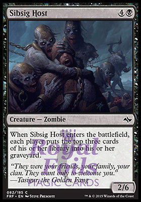**4x FOIL Sibsig Host** FRF MTG Fate Reforged Common MINT black **4x FOIL Sibsig Host** FRF MTG Fate Reforged Common MINT black