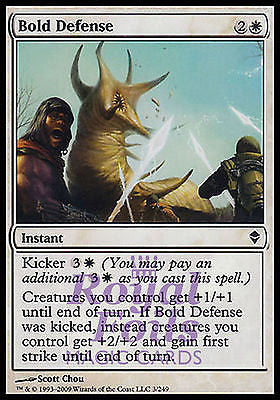**4x FOIL Bold Defense** ZEN MTG Zendikar Common MINT white **4x FOIL Bold Defense** ZEN MTG Zendikar Common MINT white