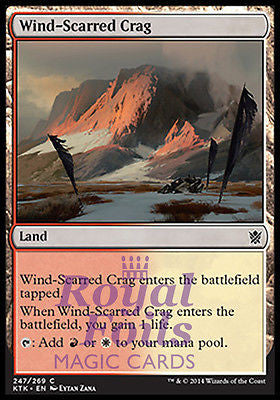 **4x FOIL Wind-Scarred Crag** MTG KTK Khans of Tarkir Common MINT red white land **4x FOIL Wind-Scarred Crag** MTG KTK Khans of Tarkir Common MINT red white land