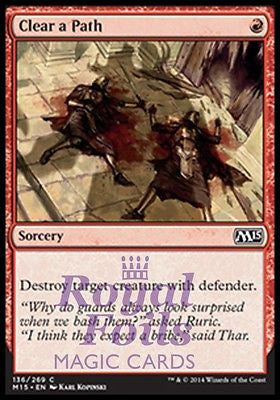 **4x FOIL Clear a Path** MTG M15 Core Set Common MINT red sorcery **4x FOIL Clear a Path** MTG M15 Core Set Common MINT red sorcery