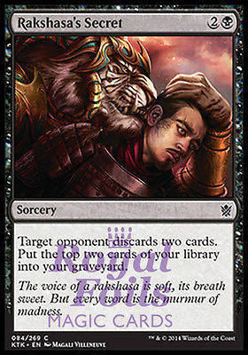 **4x FOIL Rakshasa's Secret** MTG KTK Khans of Tarkir Common MINT black **4x FOIL Rakshasa's Secret** MTG KTK Khans of Tarkir Common MINT black