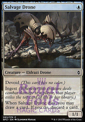 **4x FOIL Salvage Drone** BFZ MTG Battle for Zendikar Common MINT blue **4x FOIL Salvage Drone** BFZ MTG Battle for Zendikar Common MINT blue