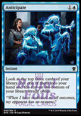 **2x FOIL Anticipate** DTK MTG Dragons of Tarkir Common MINT blue **2x FOIL Anticipate** DTK MTG Dragons of Tarkir Common MINT blue