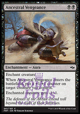 **4x FOIL Ancestral Vengeance** FRF MTG Fate Reforged Common MINT black **4x FOIL Ancestral Vengeance** FRF MTG Fate Reforged Common MINT black