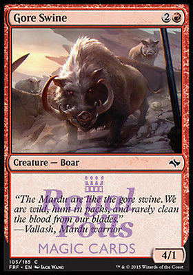 **4x FOIL Gore Swine** FRF MTG Fate Reforged Common MINT red **4x FOIL Gore Swine** FRF MTG Fate Reforged Common MINT red
