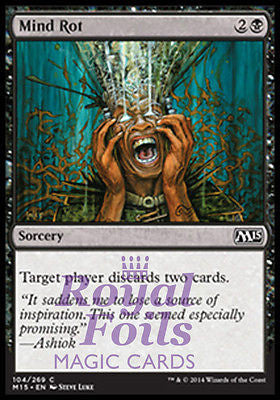 **4x FOIL Mind Rot** MTG M15 Core Set Common MINT black sorcery **4x FOIL Mind Rot** MTG M15 Core Set Common MINT black sorcery