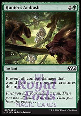 Hunter's Ambush 4x FOIL MTG M15 Core Set Common MINT green Hunter's Ambush 4x FOIL MTG M15 Core Set Common MINT green
