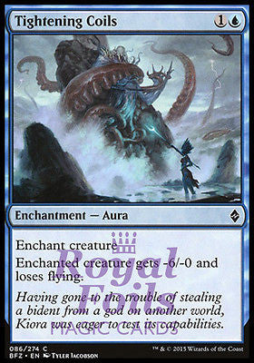 **4x FOIL Tightening Coils BFZ MTG Battle for Zendikar Common MINT blue **4x FOIL Tightening Coils BFZ MTG Battle for Zendikar Common MINT blue