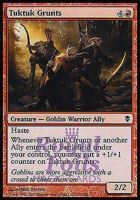 **4x FOIL Tuktuk Grunts** ZEN MTG Zendikar Common MINT red **4x FOIL Tuktuk Grunts** ZEN MTG Zendikar Common MINT red