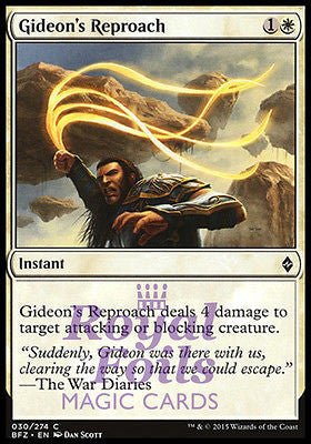 Gideon's Reproach 4x FOIL BFZ MTG Battle for Zendikar Common MINT white Gideon's Reproach 4x FOIL BFZ MTG Battle for Zendikar Common MINT white