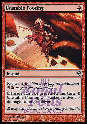 **4x FOIL Unstable Footing** ZEN MTG Zendikar Uncommon MINT red **4x FOIL Unstable Footing** ZEN MTG Zendikar Uncommon MINT red