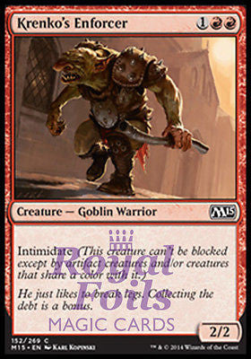 **4x FOIL Krenko's Enforcer** MTG M15 Core Set Common MINT red goblin warrior **4x FOIL Krenko's Enforcer** MTG M15 Core Set Common MINT red goblin warrior
