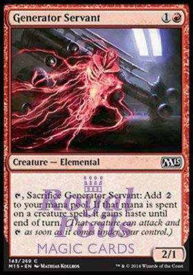 **2x FOIL Generator Servant** MTG M15 Core Set Common MINT red elemental **2x FOIL Generator Servant** MTG M15 Core Set Common MINT red elemental