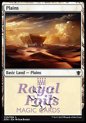 **4x FOIL Plains #250** DTK MTG Dragons of Tarkir Basic Land MINT white **4x FOIL Plains #250** DTK MTG Dragons of Tarkir Basic Land MINT white