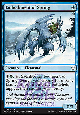 **4x FOIL Embodiment of Spring* MTG KTK Khans of Tarkir Common MINT blue **4x FOIL Embodiment of Spring* MTG KTK Khans of Tarkir Common MINT blue