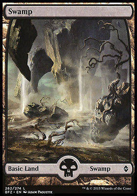 **1x FOIL Swamp 262** BFZ MTG Battle for Zendikar Full Art Basic Land NM+ black **1x FOIL Swamp 262** BFZ MTG Battle for Zendikar Full Art Basic Land NM+ black