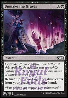 Unmake the Graves 4x FOIL MTG M15 Core Set Common MINT black Unmake the Graves 4x FOIL MTG M15 Core Set Common MINT black