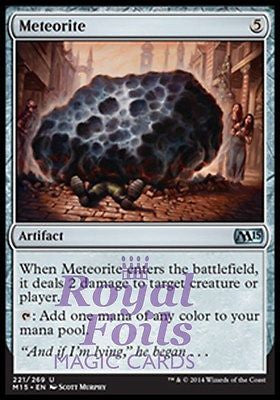 **2x FOIL Meteorite** MTG M15 Core Set Uncommon MINT artifact **2x FOIL Meteorite** MTG M15 Core Set Uncommon MINT artifact