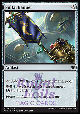 **4x FOIL Sultai Banner** MTG KTK Khans of Tarkir Common MINT black green blue artifact **4x FOIL Sultai Banner** MTG KTK Khans of Tarkir Common MINT black green blue artifact