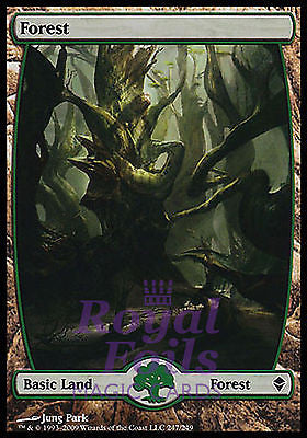**1x FOIL Forest 247** ZEN MTG Zendikar Basic Land MINT green **1x FOIL Forest 247** ZEN MTG Zendikar Basic Land MINT green